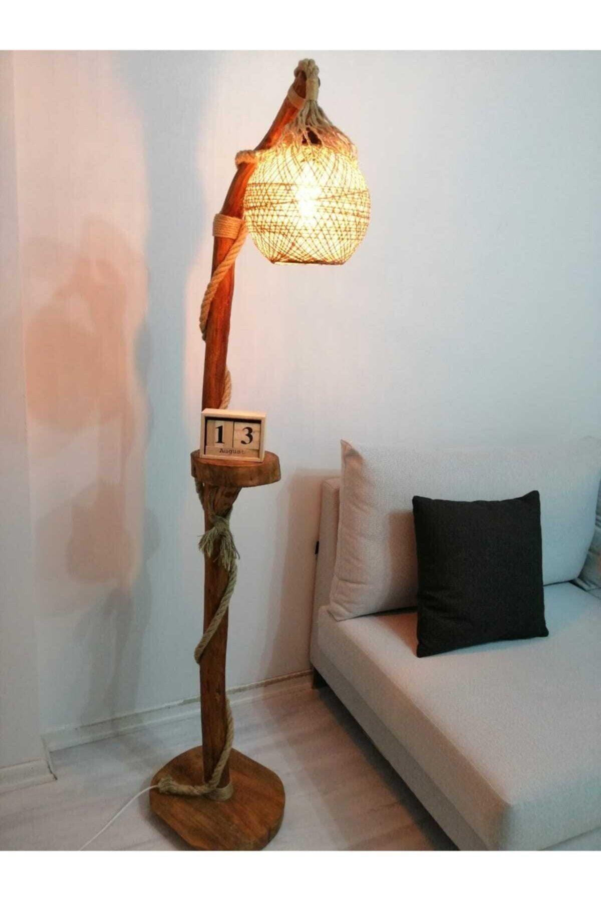 Tree Floor Lamp Natural Tree Island Series 140-150 Cm Single Sphere - Swordslife