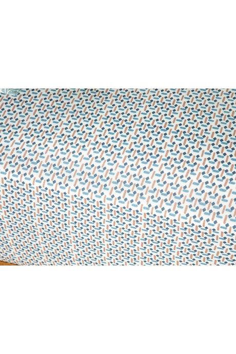 Trellis Easy Iron Double Bed Sheet 240x260 Cm Blue – Cinnamon - Swordslife