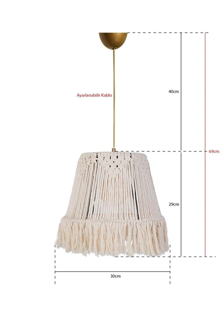 Tresse Corde Handmade Cream Chandelier Hnmd-42 - Swordslife