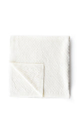 Knitwear Knitted Baby Blanket Ecru Small Checkered 80x80 Cm - Swordslife