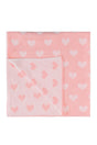 Knitwear Knitted Baby Blanket Heart Pink Ecru 80x80 Cm - Swordslife