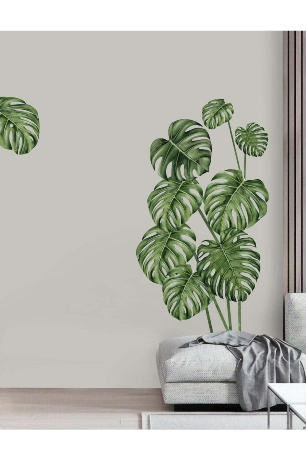 Tropical Leaves Watercolor Wall Sticker - Swordslife