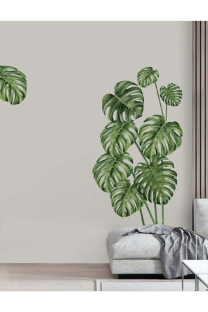Tropical Leaves Watercolor Wall Sticker - Swordslife