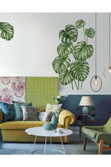 Tropical Leaves Watercolor Wall Sticker - Swordslife