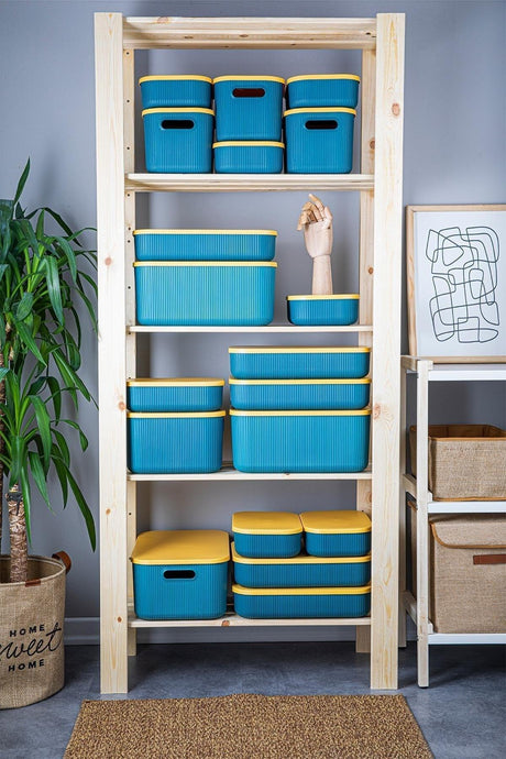 Trove 3 Stück 13,4 Lt (grün) Organizer Box mit Deckel, Dekorative Aufbewahrungsbox - Swordslife
