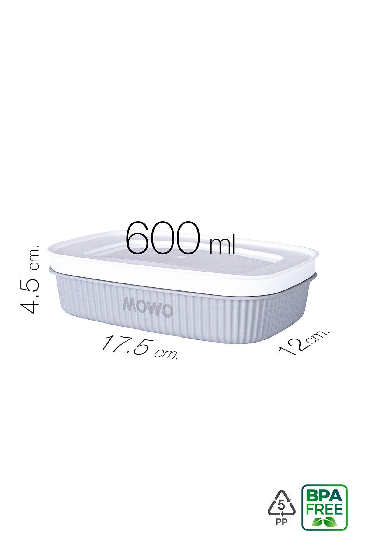 Trove Mini (gray) Breakfast Fridge Container with Lid 600ml - Swordslife