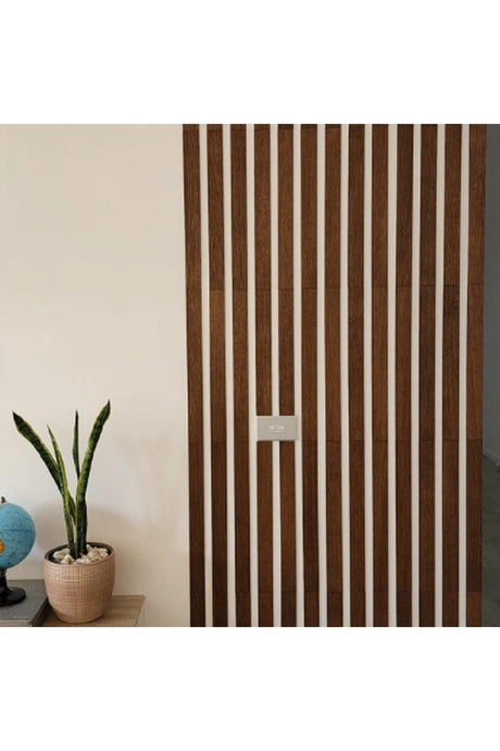 Tsd Decoration Wood Strip Wall Panels Walnut - Swordslife