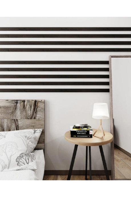 Tsd Decoration Colored Wood Strip Wall Panels Black - Swordslife