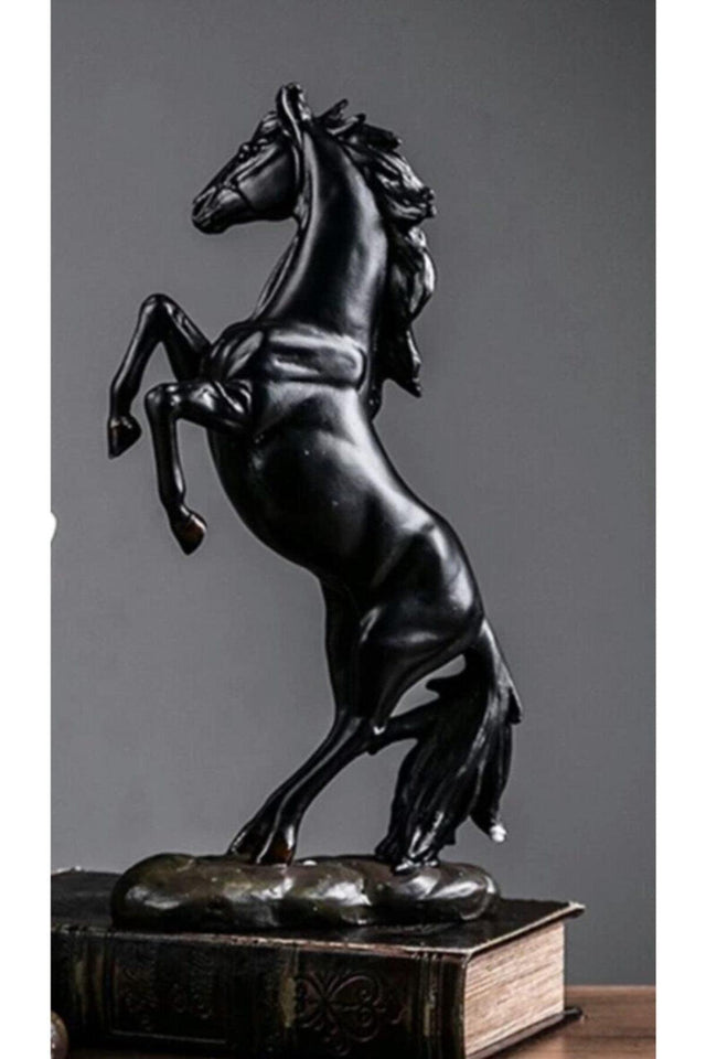 Tual Hobby Prancing Horse Statue 1 Piece Black - Swordslife