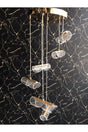Tuana Chandelier Alex 6 Pcs Gold Color Chandelier - Swordslife