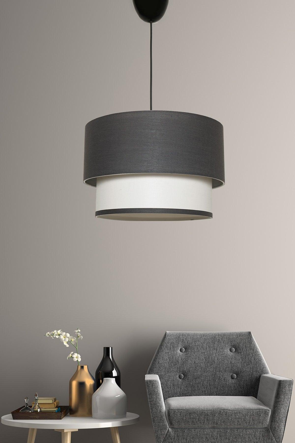 Tubol Single Pendant Light Anthracite White Mdrn-45 - Swordslife