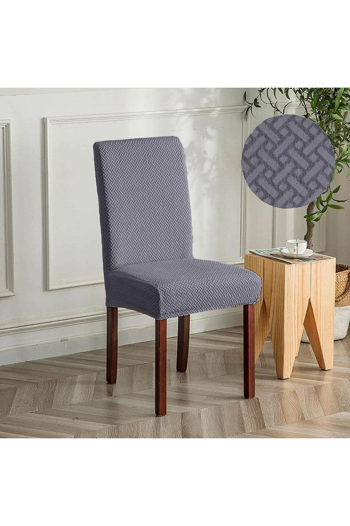 Brick Pattern Chair Cover Washable Lycra Flexible Elastic Chair Cover (DARK-GRAY) - Swordslife