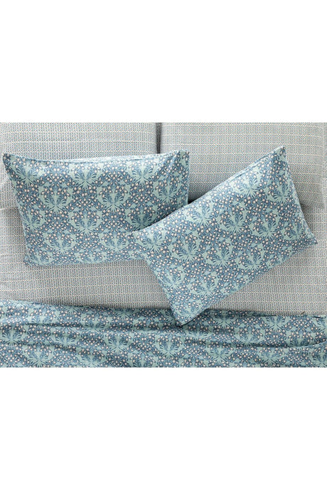 Tulip Blues Easy to Iron 2 Pillow Case 50x70 Cm Navy Blue - Swordslife