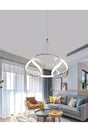 Tulip Pendant Lamp Silver Gray Led Chandelier White Light