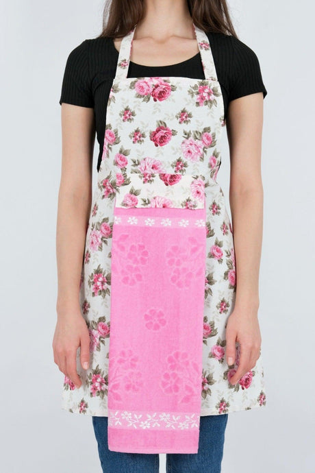 Tulipa Towel Kitchen Apron Models Pink - Roses - Swordslife