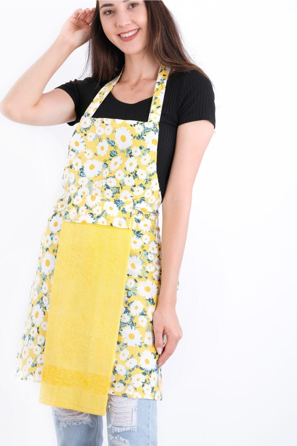 Tulipa Towel Kitchen Apron Models Yellow - Swordslife