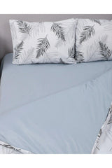 Feather Pattern, Double Sided, Double Duvet Cover Set, Cotton Duvet Cover, Feather Gray - Swordslife