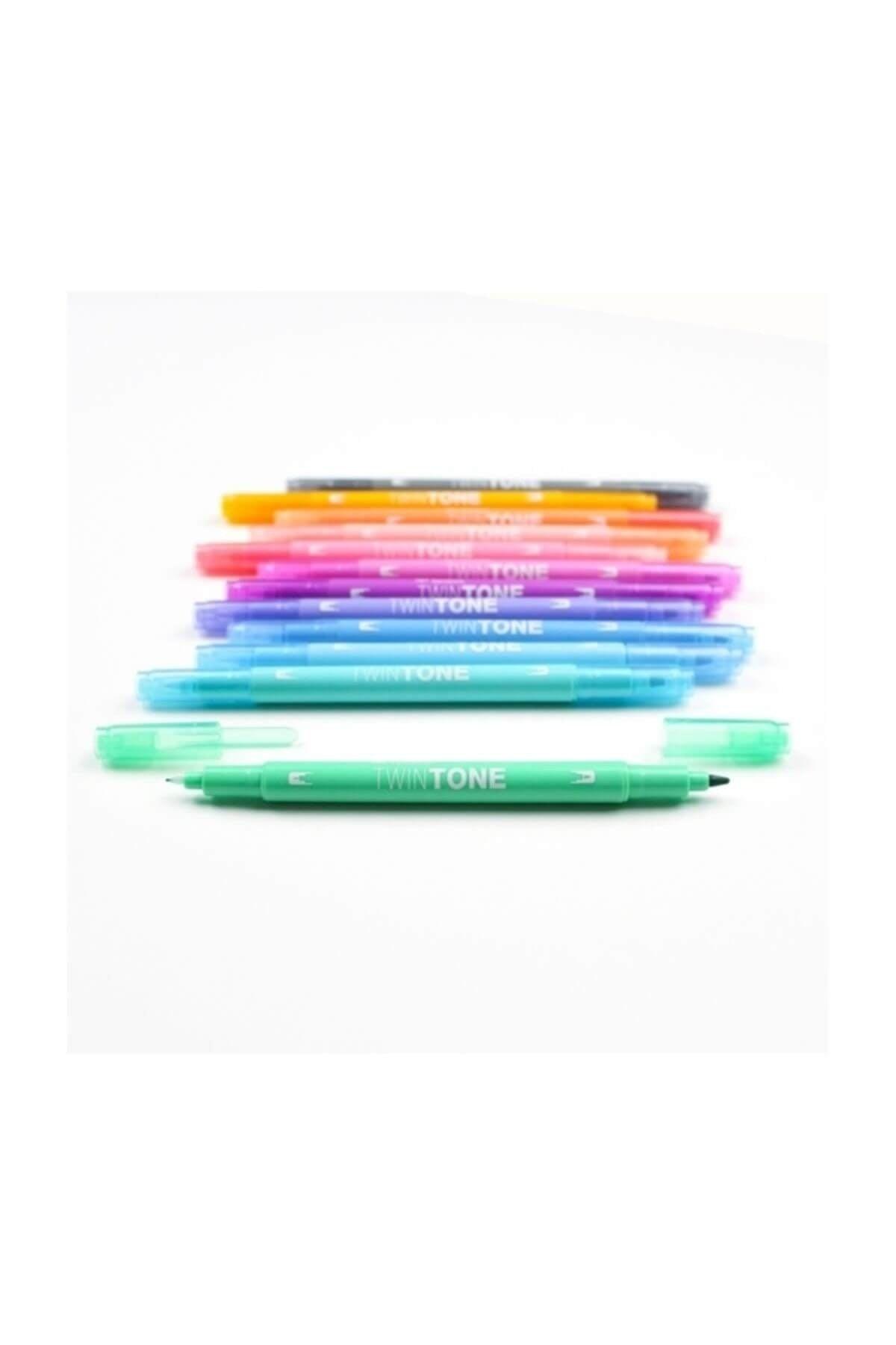 Twintone Double Tip Pen 12 Pastel Colors