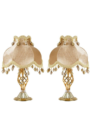 Two Pieces Velvet Covered Handmade Classic Model Lampshade - Swordslife
