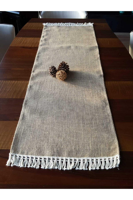 Sack Cloth Runner with Tassels at the Ends 45x140 - Swordslife