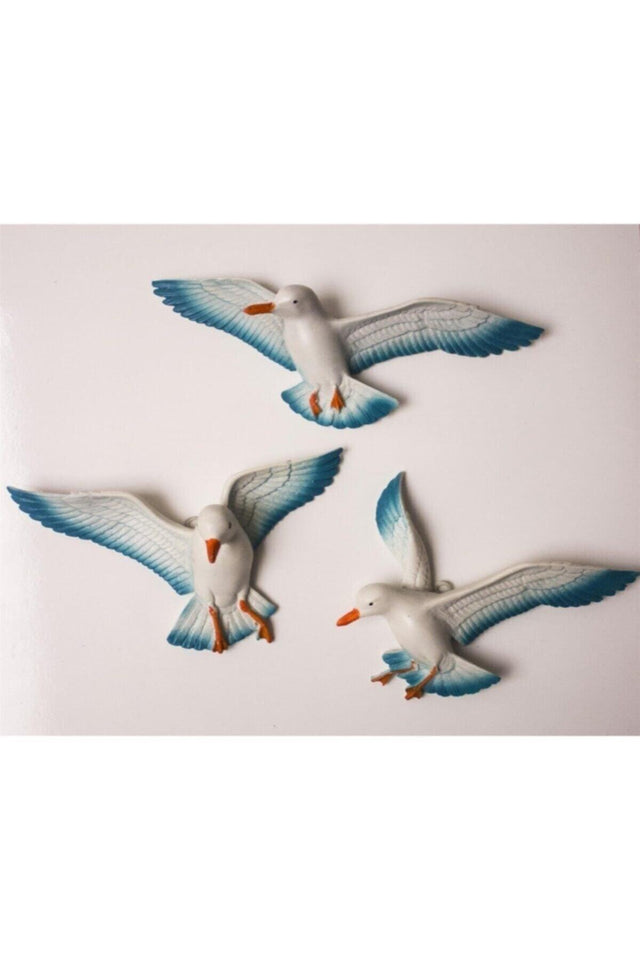 Triple Bird Wall Ornament, Three-Dimensional Seagull, Decorative Accessories, Balcony Ornament, Garden Ornament, Gift - Swordslife