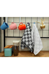 Umay Double Kitchen Drying Set - Checkered - Swordslife