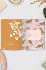 Undated Dotted Notebook Pink Tiger A5