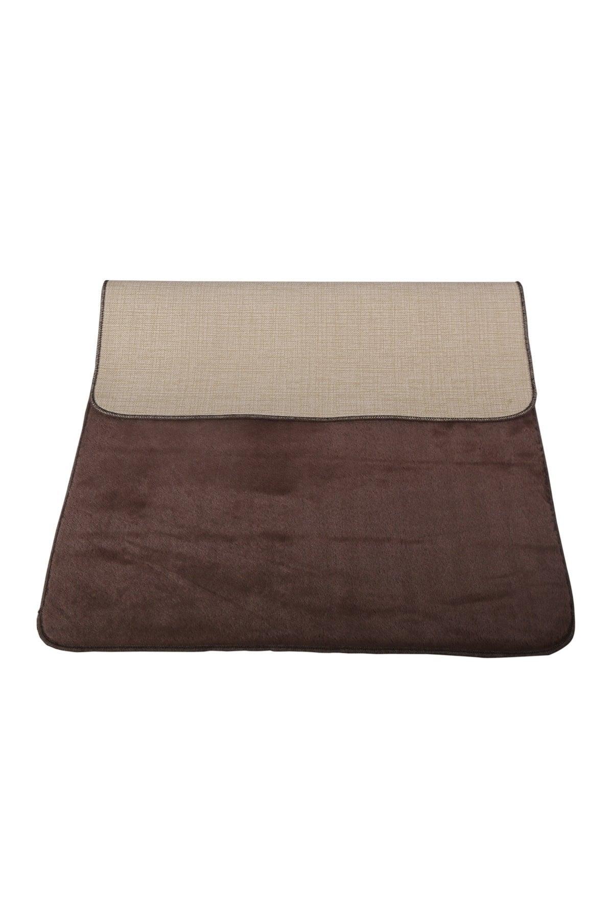 Unicolor Plain Brown 2 Piece Bath Mat Rug Set Non-Slip Toilet Seat Base Set - Swordslife