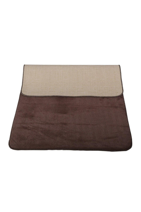 Unicolor Plain Brown 2 Piece Bath Mat Rug Set Non-Slip Toilet Seat Base Set - Swordslife