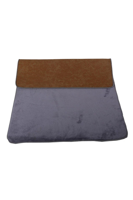 Unicolor Plain Gray 2 Piece Bath Mat Rug