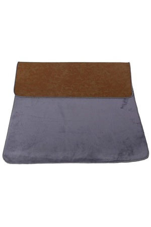 Unicolor Plain Gray 3 Piece Bath Mat Rug Set Non-Slip Closet Set - Swordslife