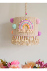 Unisex Ecru Rainbow Macrame Chandelier - Swordslife