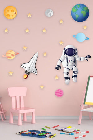 Astronaut Space Shuttle Planets And Stars In Space - Swordslife