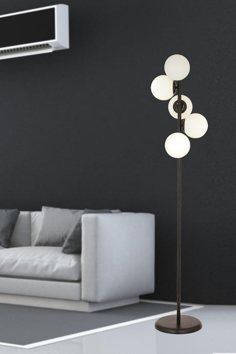 Uzel 5Li Black Modern Design Metal Floor Lamp - Swordslife