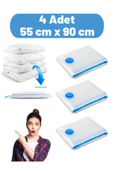 Vacuum Bag Quilt Bag Bag Organizer Wardrobe Organizer Vacuum Bag 55*90 4 Pcs - Swordslife