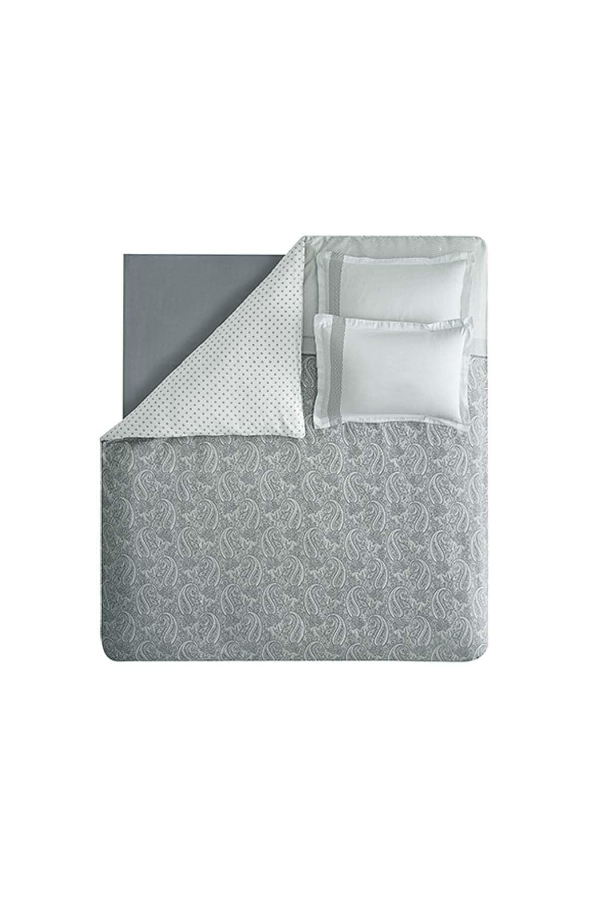 Valeri Double Satin Duvet Cover Set - Gray - Swordslife