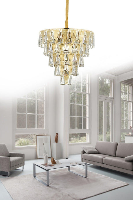 Valeria 50 Yellow Crystal Stone Chandelier - Swordslife