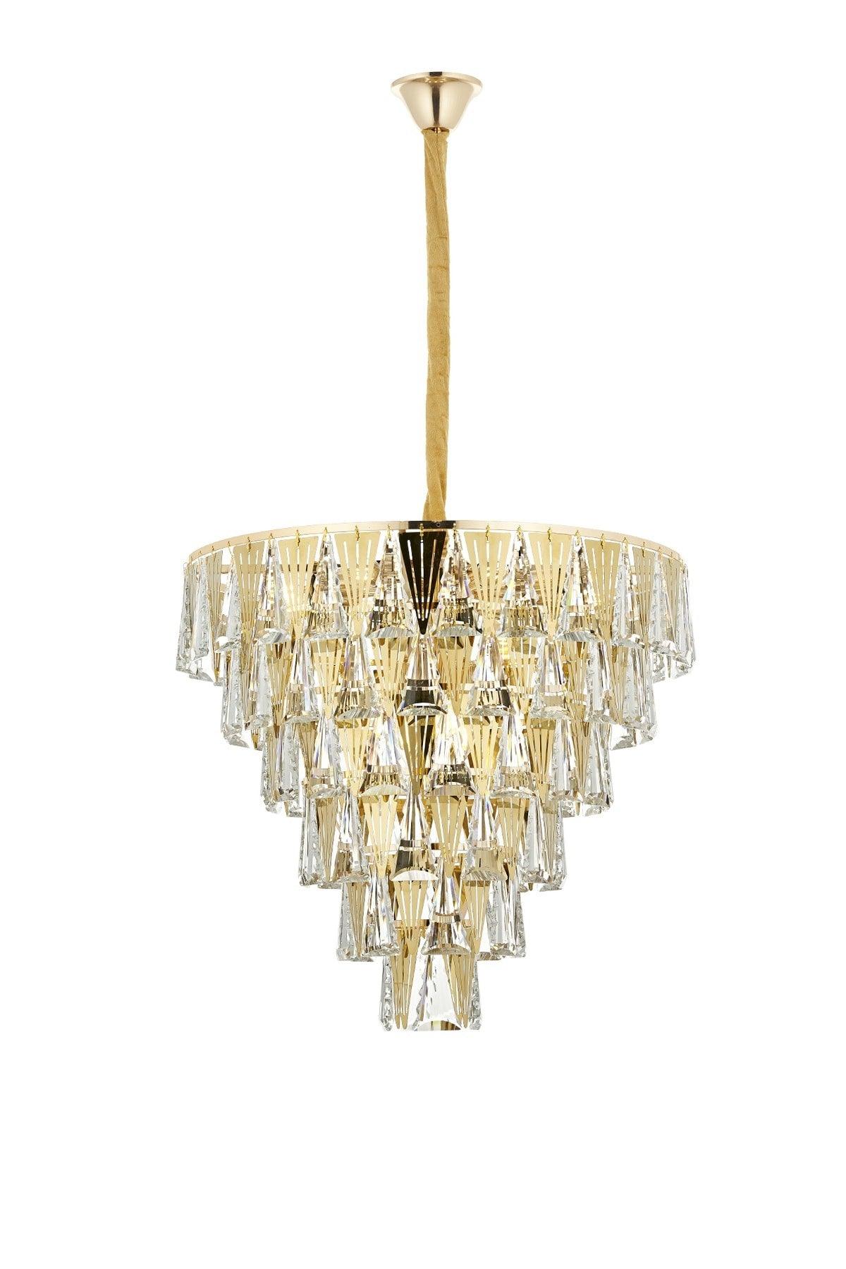 Valeria 60 Yellow Crystal Stone Chandelier - Swordslife