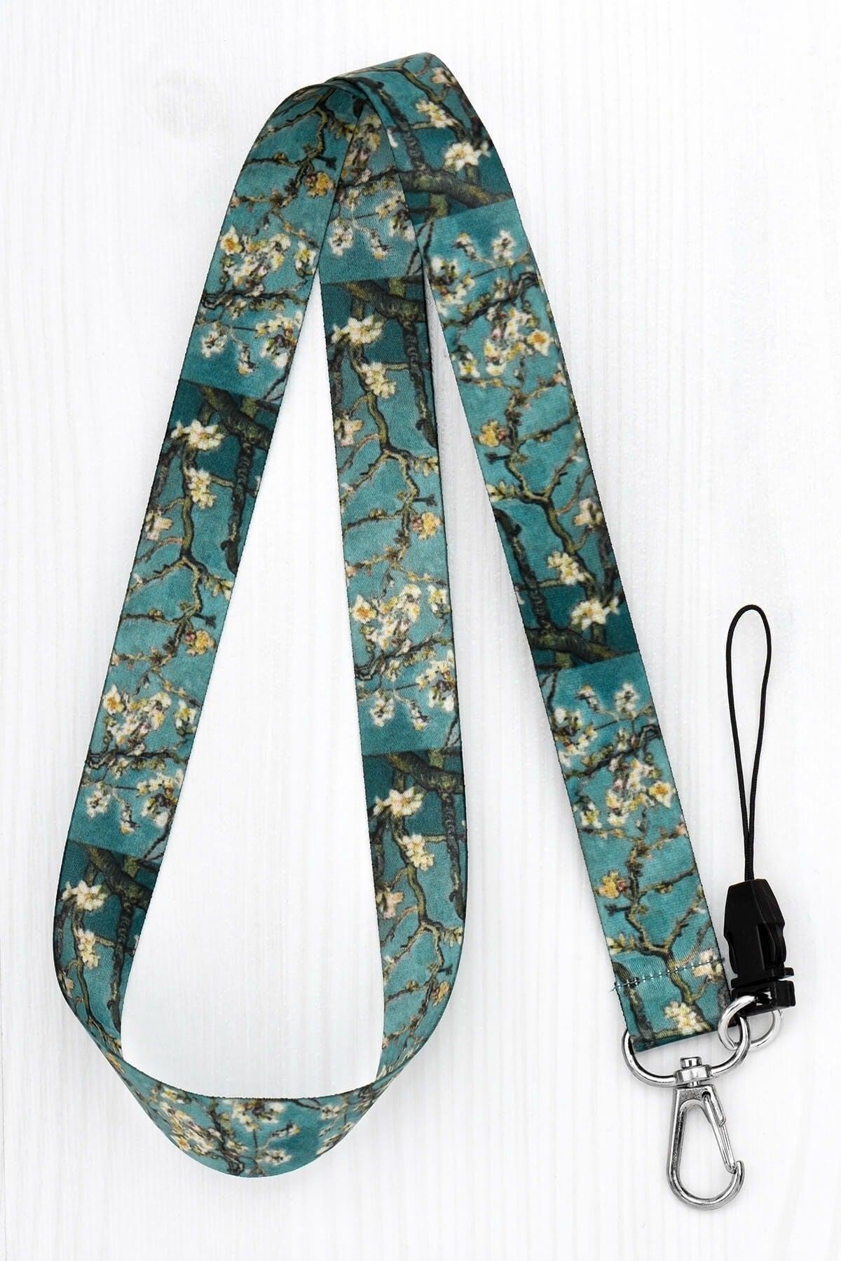 Van Gogh Almond Tree Name Badge Lanyard