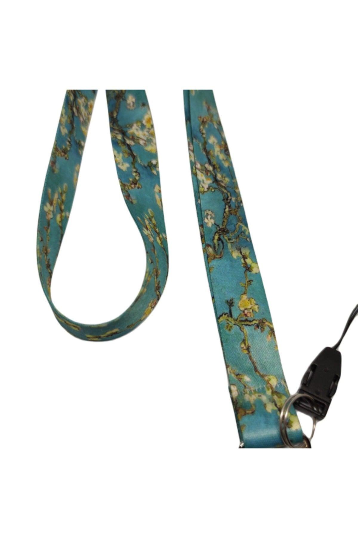 Van Gogh Almond Wood Neck Lanyard Phone Strap