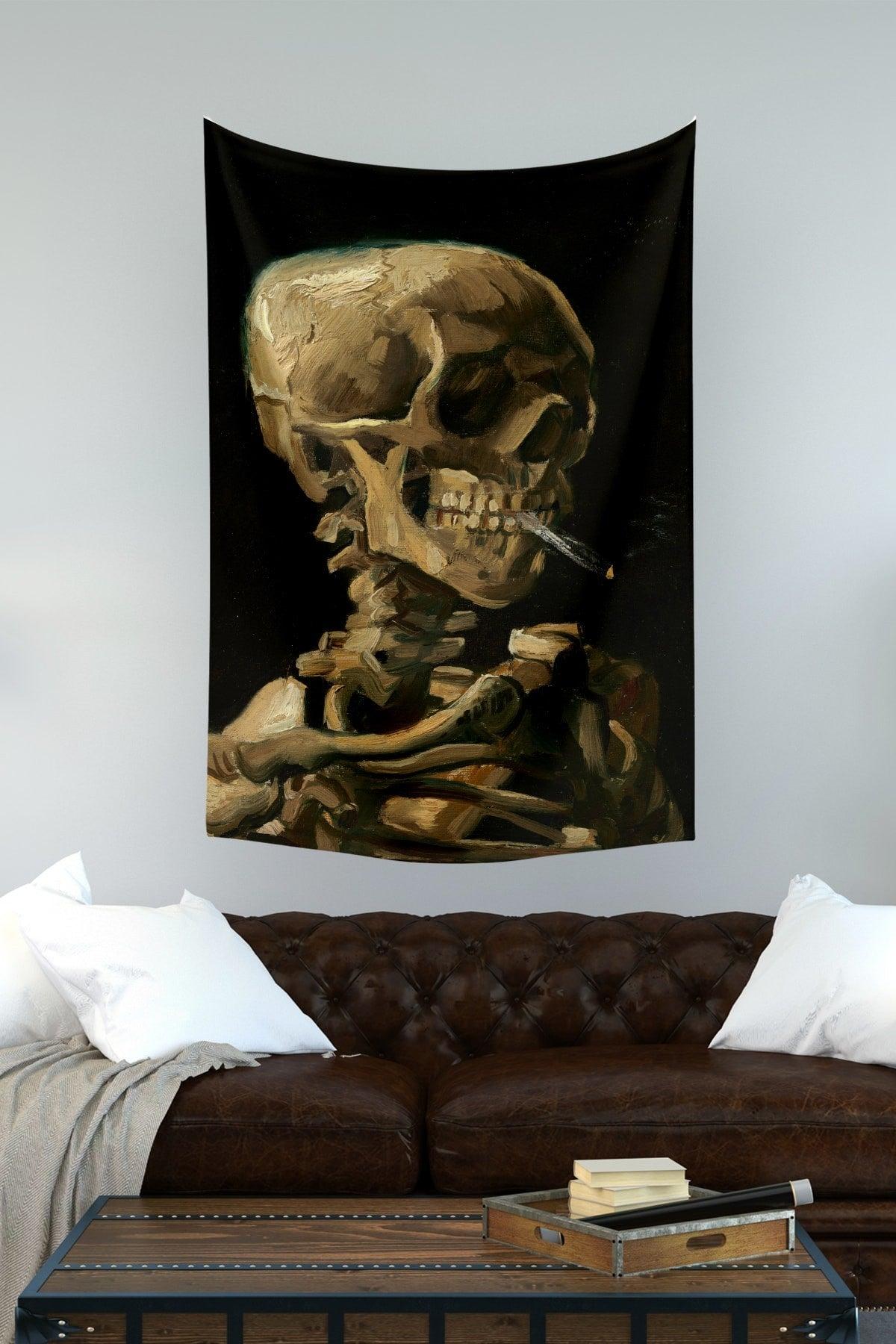 Van Gogh Skeleton Wall Covering Carpet 140 X 100 Cm-70x100 Cm - Swordslife