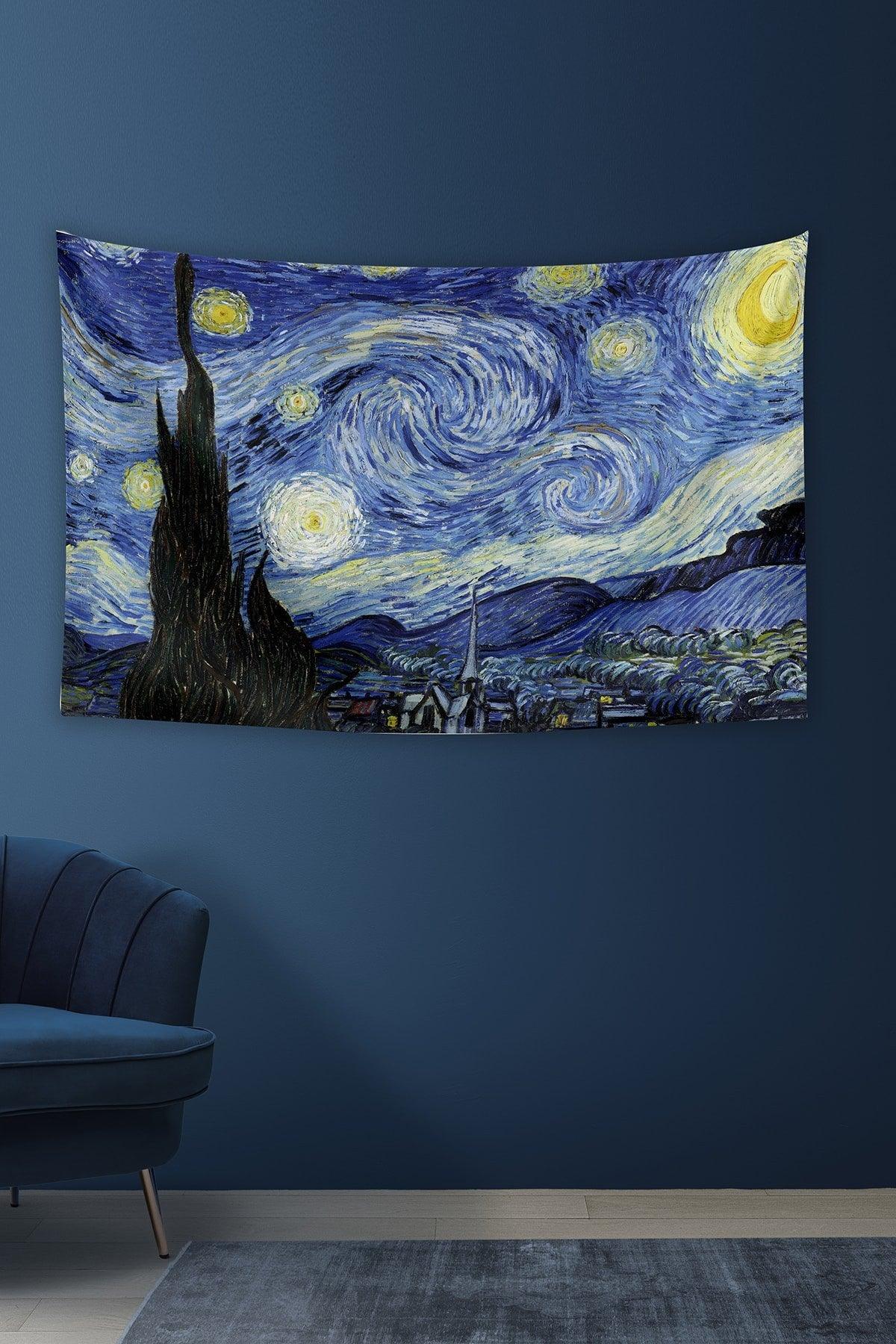 Van Gogh Starry Night 1 Wall Covering Carpet 140 X 100 cm-70x100 cm - Swordslife