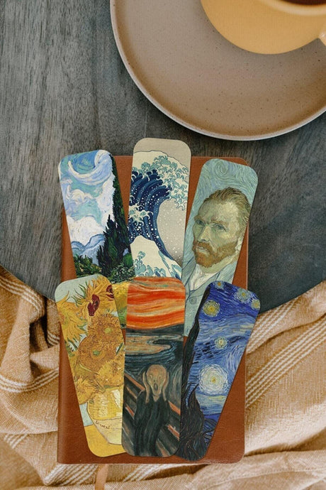 Van Gogh Themed Bookmarks 6 Pcs - Pvc