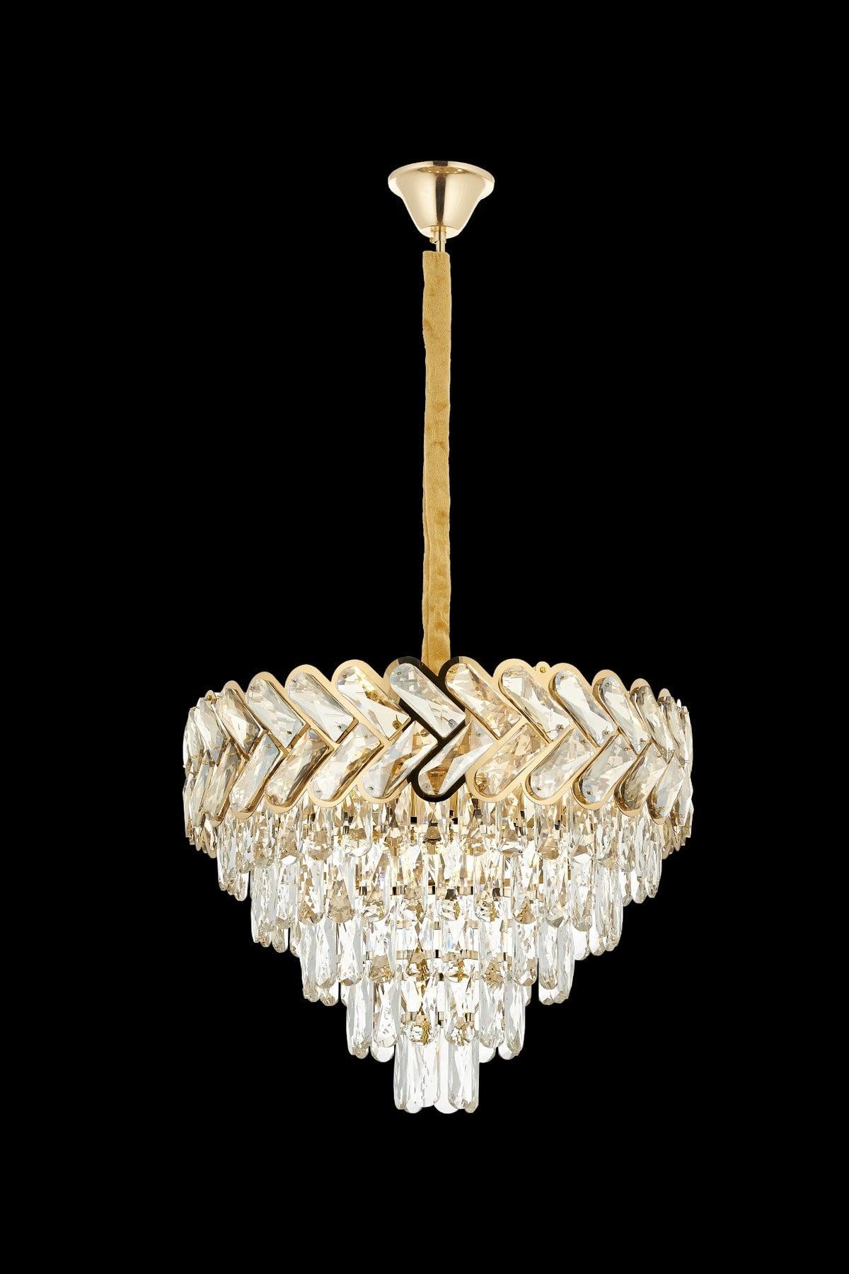 Vanessa 50 Yellow Crystal Stone Chandelier - Swordslife