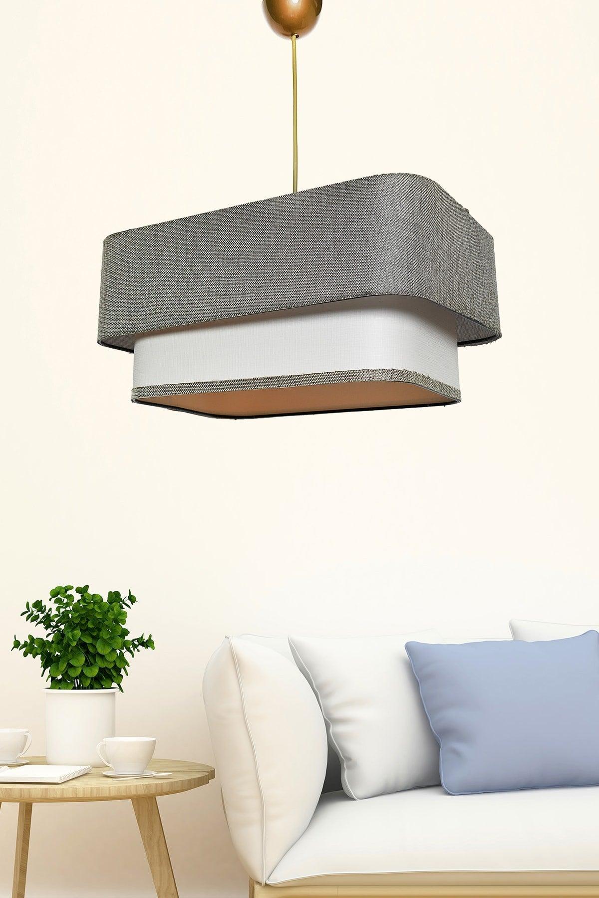 Varianza Single Pendant Lamp Gray White Mdrn-45 - Swordslife