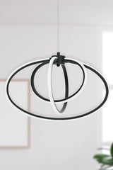 Varna Triple Anthracite Painted Led Chandelier - Swordslife