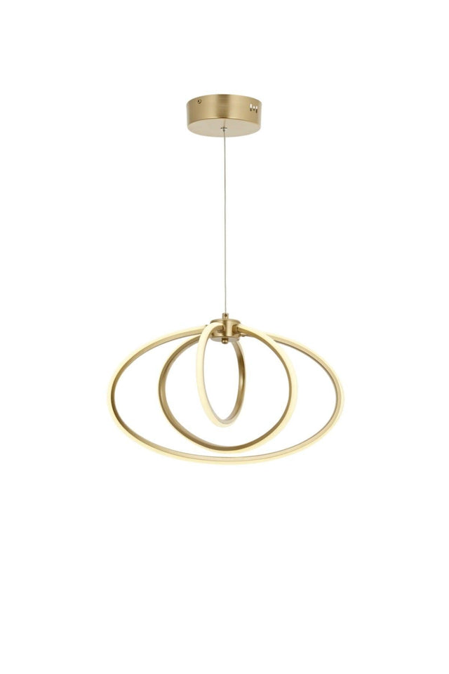 Varna Triple Gold Painted Led Chandelier - Swordslife