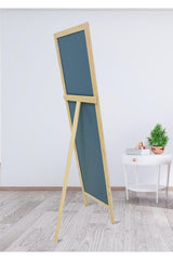 Varnished Natural Wood Leg Full Length Mirror 145x40cm - Swordslife