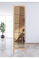 Varnished Natural Wood Leg Full Length Mirror 145x40cm - Swordslife