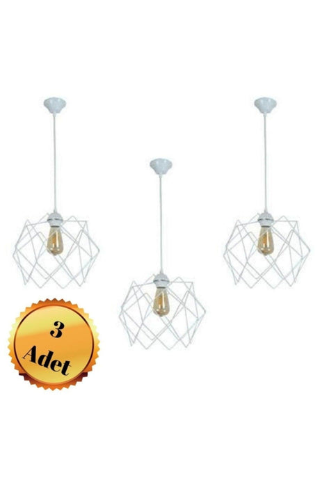 Ve Shop 3 Pieces Silvano Glassless Modern Pendant Chandelier - Swordslife